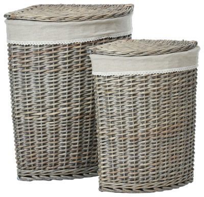 Premier Housewares Set of 2 Mesa Willow Laundry Baskets. Premier Housewares Set of 2 Mesa Willow Laundry Baskets.